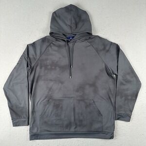Grayson & Dunn Hoodie Men's 2XL Black Gray Splotch Tie Dye Pullover Golf